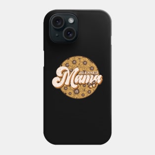 Blessed Mama sunflowers retro distressed design Phone Case