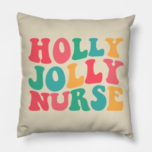 Holly Jolly Nurse Pillow