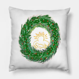 The Christmas Wreath Pillow