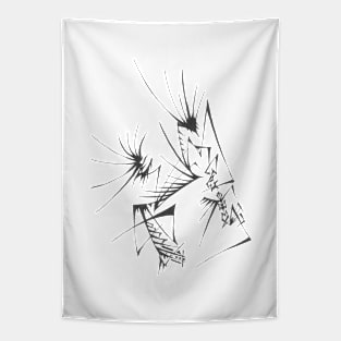 148 Unique Black White Abstract Tapestry