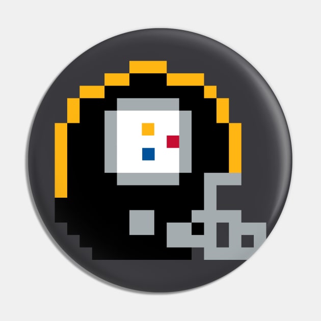 Retro 8-Bit Video Game Pittsburgh Football Helmet Pin by Steel City Underground