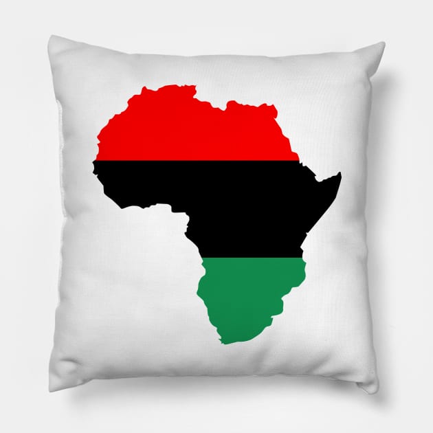 Pan-African flag Pillow by Wickedcartoons