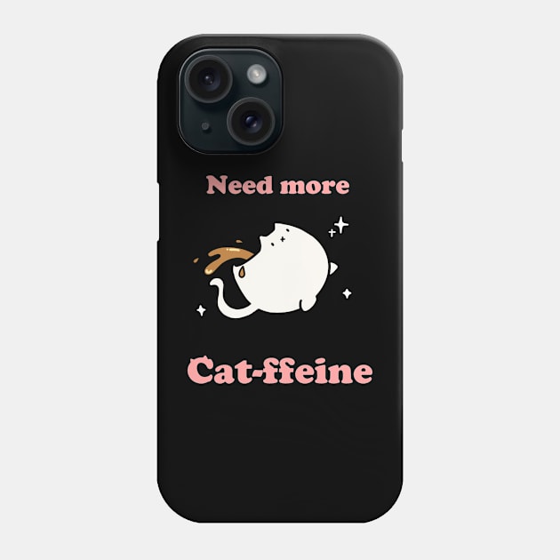 Catffeine Phone Case by Tinygals
