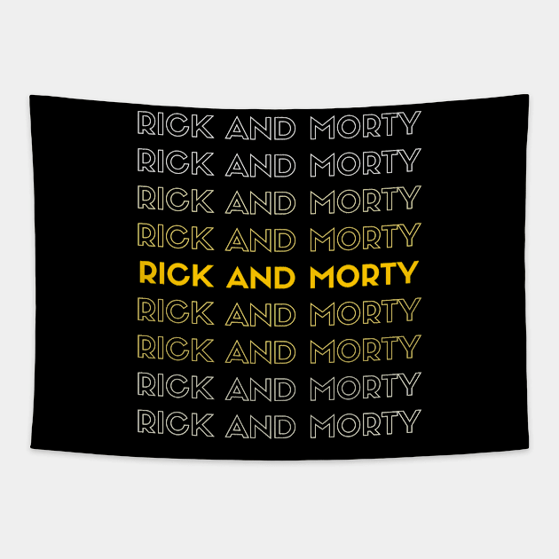 Text Rick and Morty Tapestry by Tees4Teens