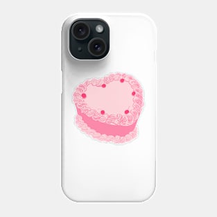 Pink heart shape cake Phone Case