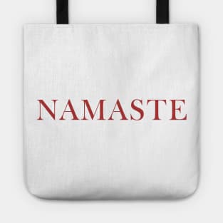 Namaste Serif Red Text Tote