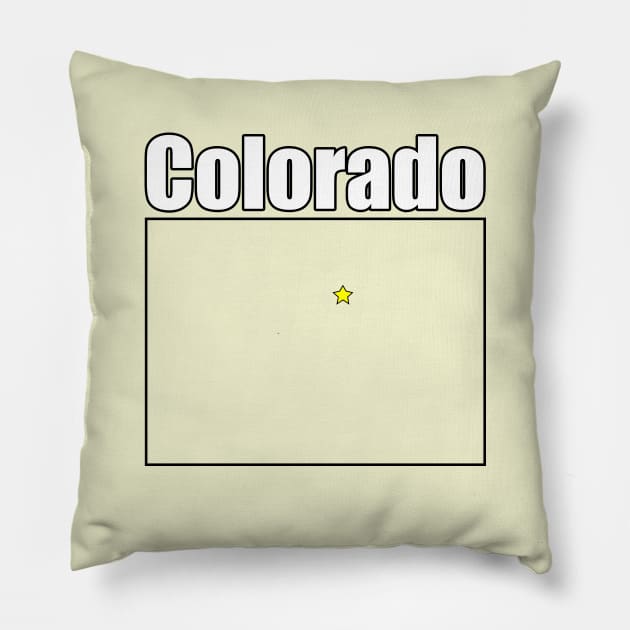 Minimalist Colorado Pillow by Patsi Nahmi Designs