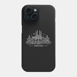 Barcelona line art Phone Case