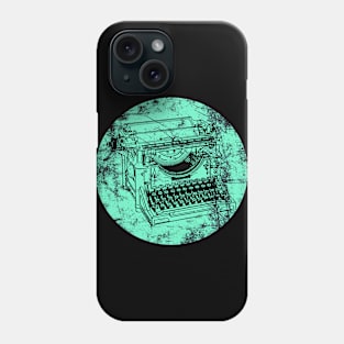 DISTRESSED VINTAGE TYPEWRITER MINT Phone Case