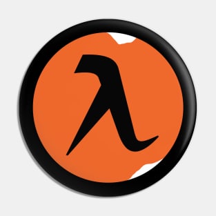 Half-Life Game Logo With Crowbar Pin