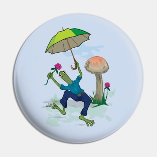 Frog with Umbrella Pin