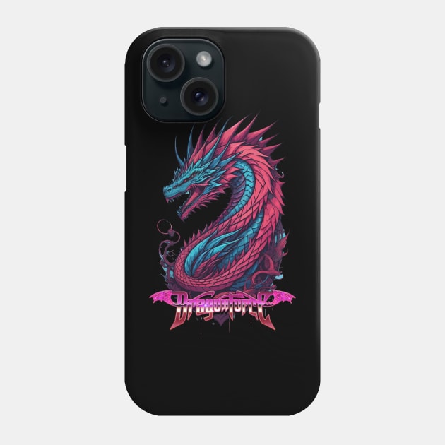 DragonForce neon wave art Phone Case by DeathAnarchy