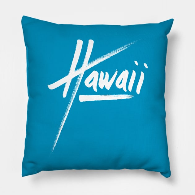 Hawaii 1 - white Pillow by andrearubele