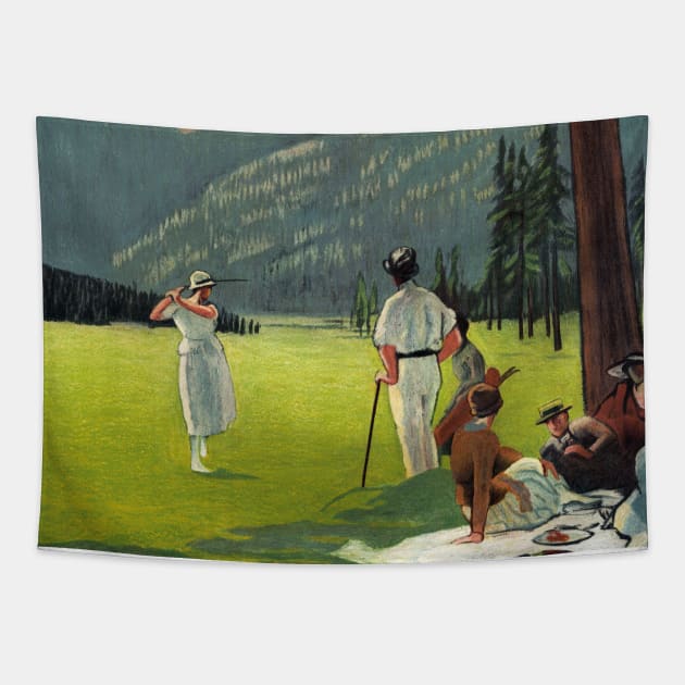 Vintage Travel Poster Switzerland St. Moritz Tapestry by vintagetreasure