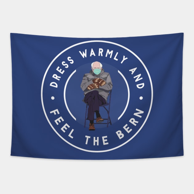 Inauguration Bernie Mittens - Dress Warmly and Feel the Bern Tapestry by guayguay