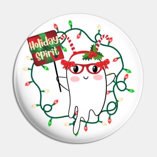 Holiday Spirit Holiday Winter Ghost Pin