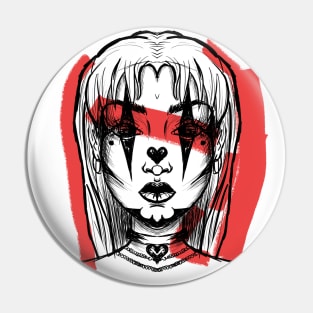 Clown girl Pin