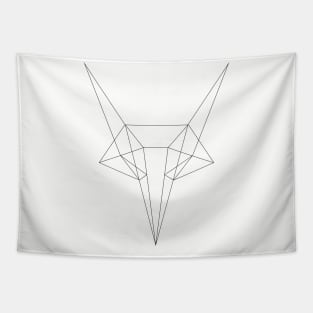 Geometric Fox No Colors Tapestry