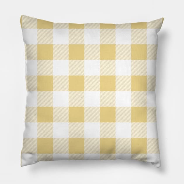 Northeastern farmer pattern light yellow Pillow by Elysium Studio