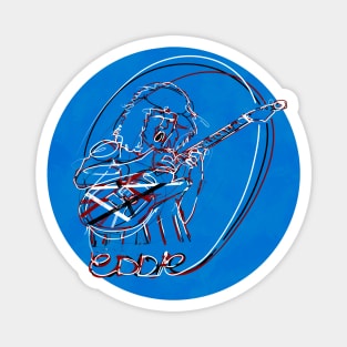 Eddie Lineart (blue) Magnet