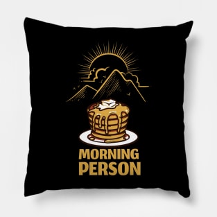 Morning Person Gold Pillow