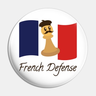 French Defense Flag | Checkmate Gift Ideas | Chess Player Pin