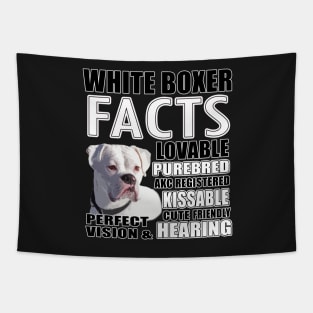 Facts About White Boxers Tapestry