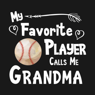 Favorite Player Grandma Love Softball Player T-Shirt