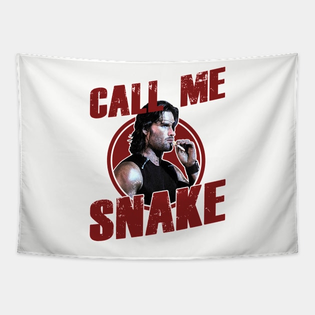 Escape From New York Call Me Snake Eyepatch Tapestry by Rebus28