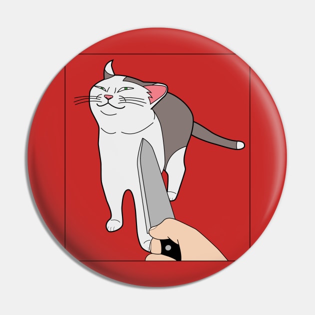 Smug Knife Cat Meme Pin by Sashen