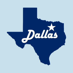 Dallas, Texas Lone Star State Map Texan T-Shirt