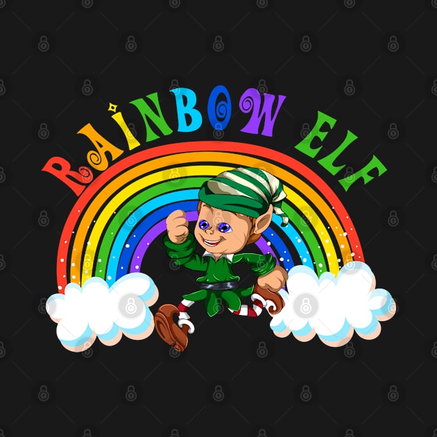 LGBT Rainbow Elf Funny Christmas by ShirtsShirtsndmoreShirts