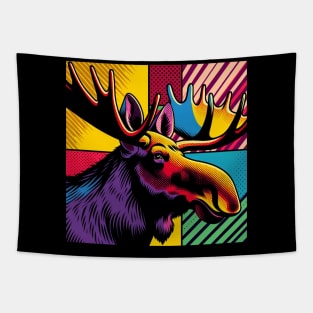 Majestic Moose Pop Art - Wilderness Statement Tapestry