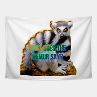 lemur art colorful nature popart wildlife Tapestry