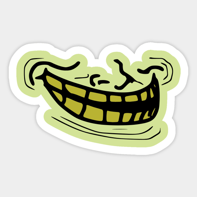 Troll Face Zombie mouth - Mask Design - Sticker