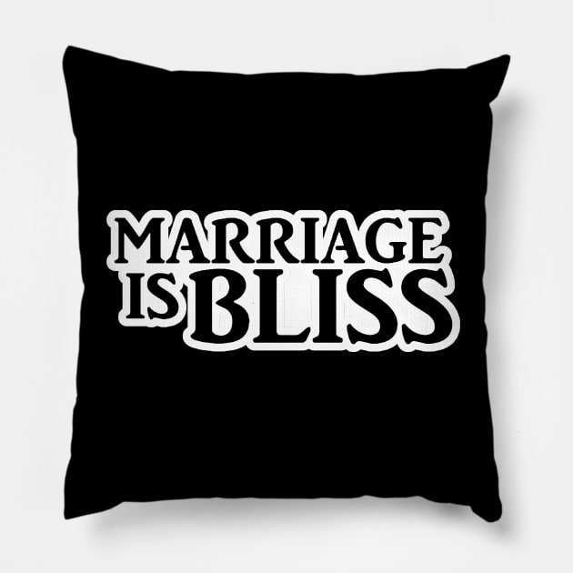 Marriage is Bliss Logo Pillow by marriageisbliss