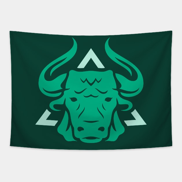 Vintage Taurus Zodiac Symbol // Proud Taurus Horoscope Sign Astrology Tapestry by Now Boarding