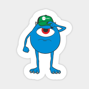 Blue monster cartoon characters Magnet