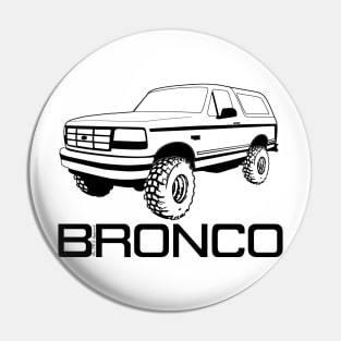 1992-1996 Bronco Front Side, Black Print Pin