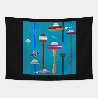 City in Orbit Tapestry