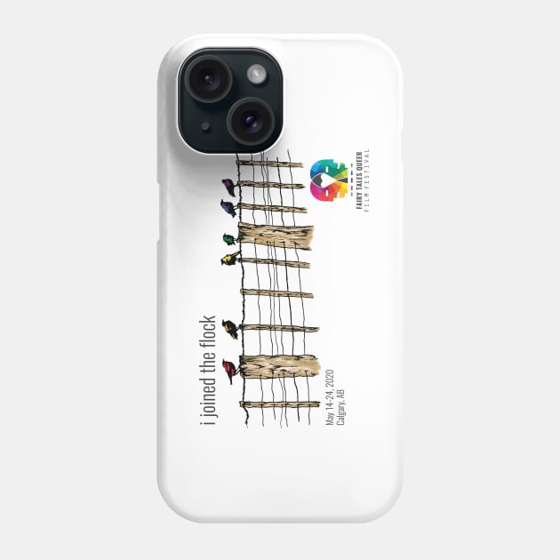 Birds on the Fence Phone Case by Fairy Tales Queer Film Festival