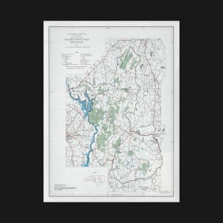 Old Uwharrie National Forest Map (1970) Vintage North Carolina Woodland Reserve Atlas T-Shirt