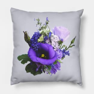 Bouquet in Shades of Purple Pillow