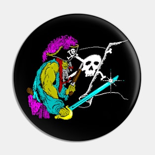 Halloween Pirate 8 Bit Art Pin