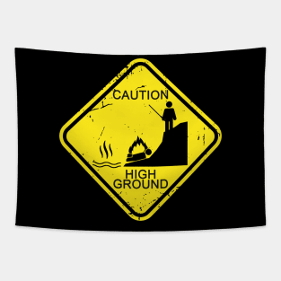 Caution - High Ground Tapestry