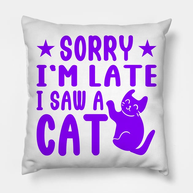 sorry i'm late i saw cat Pillow by walidhamza