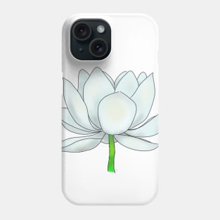 White Lotus Blossom Phone Case