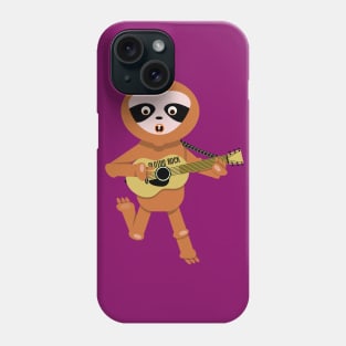 Sloth Playing A guitar Phone Case