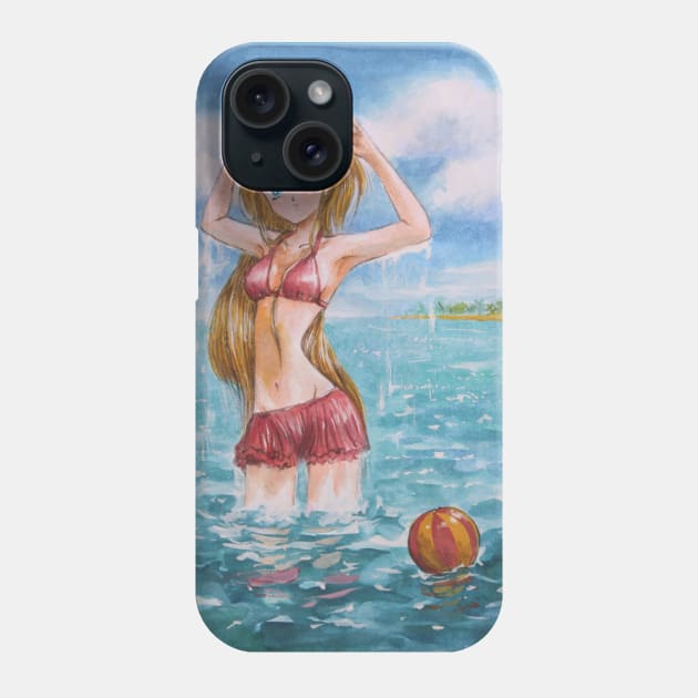 Minako on Summer Vacation Phone Case by eosofdawn