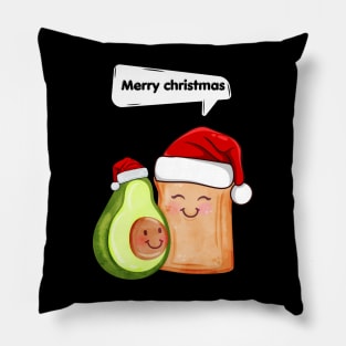 Avocado and Toast - kawaii Pillow